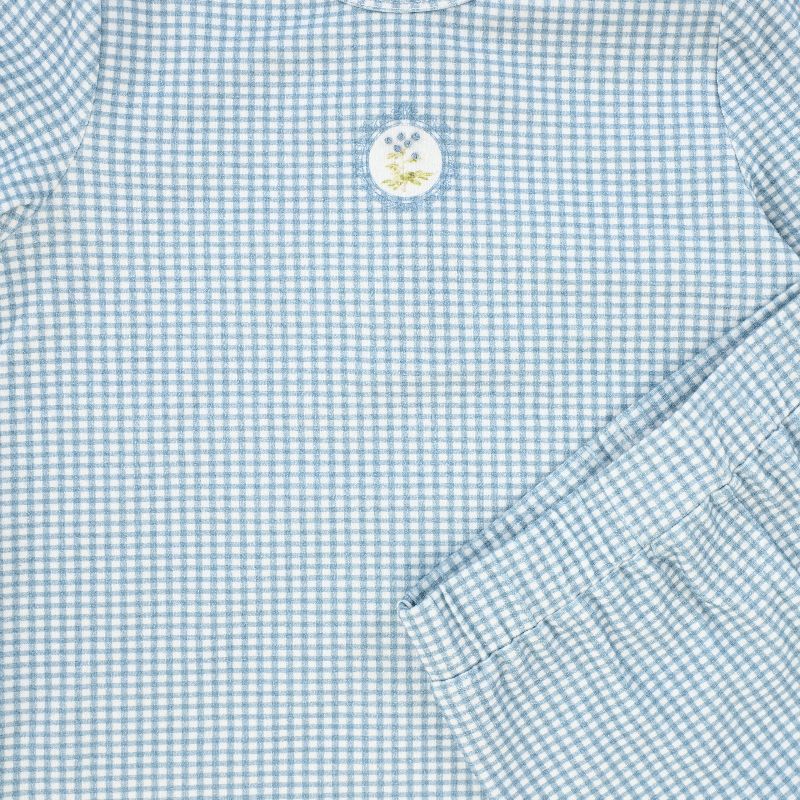 Gingham Frame Pajamas - Blue
