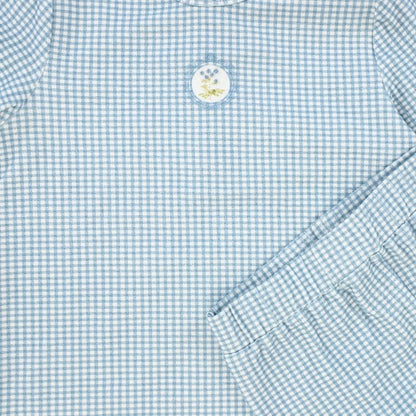 Gingham Frame Pajamas - Blue