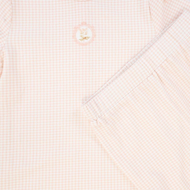 Gingham Frame Pajamas - Pink