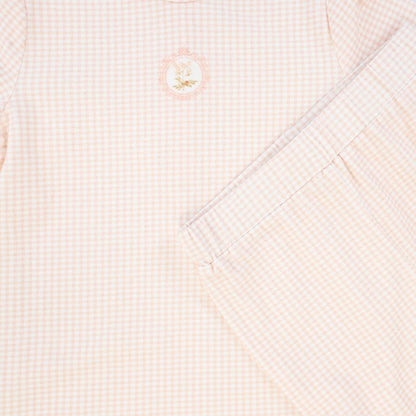 Gingham Frame Pajamas - Pink