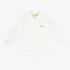 Scallop Stitch Blouse - White&tan