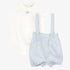 Linen Bubble Set - White&blue