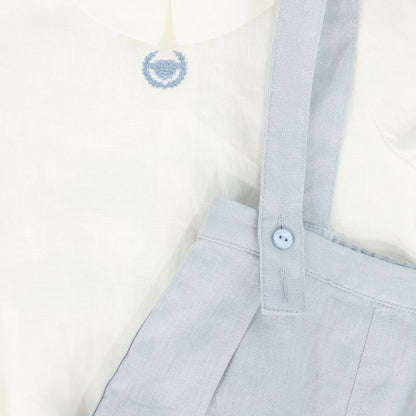 Linen Bubble Set - White&amp;blue
