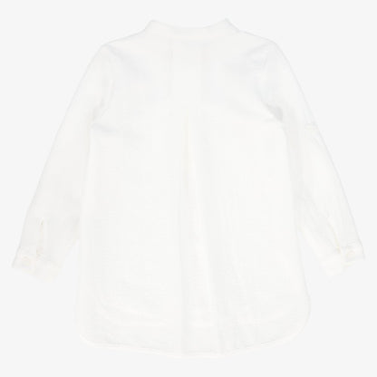 Textured Button Blouse - White