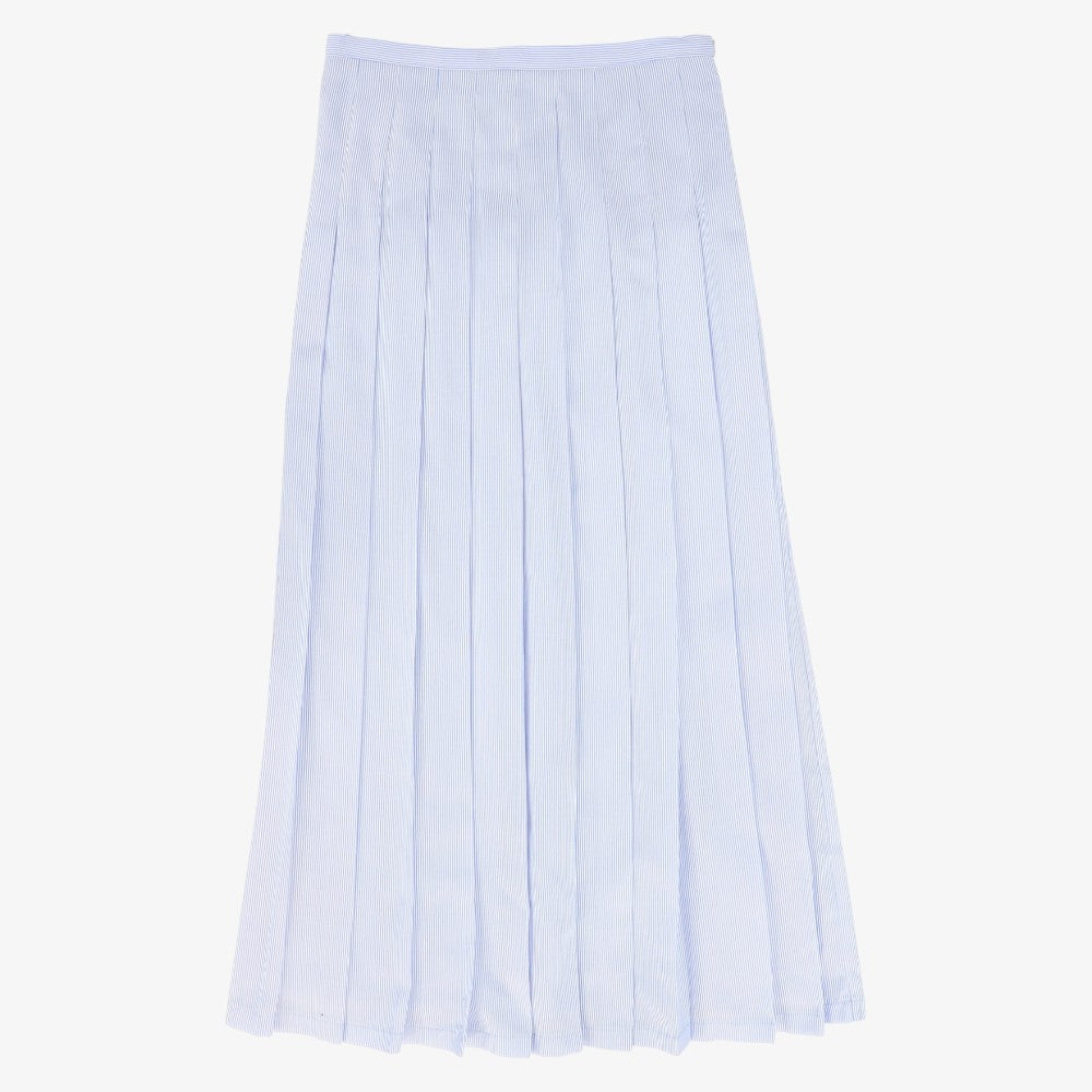 Stripe Linen Skirt - Blue