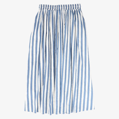 Stripe Denim Skirt - Blue Denim