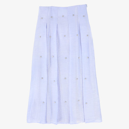 Diamond Embellished Skirt - Light Blue