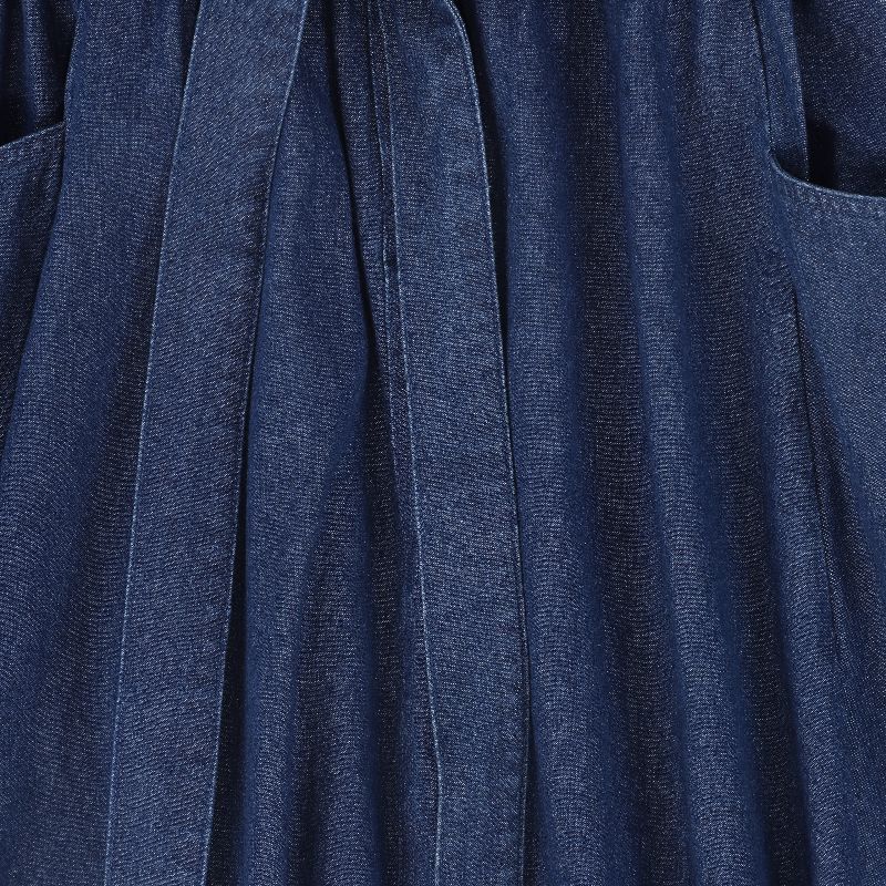 Denim Cargo Pocket Maxi Skirt - Denim