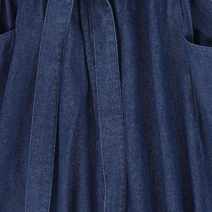 Denim Cargo Pocket Maxi Skirt - Denim