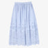 Eyelet Detail Midi Skirt - Light Blue