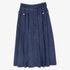 Denim Cargo Pocket Pleat Skirt - Blue Denim
