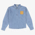 Leather Pocket Shirt - Light Blue Denim