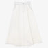Fly Front Denim Skirt - White