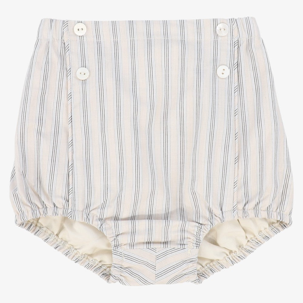 Double Stripe Button Bloomer - Beige