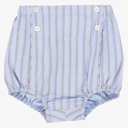 Double Stripe Button Bloomer - Blue