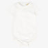 Bee Embroidered Collar Onesie - White