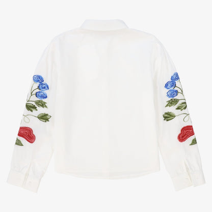 Embroidered Blouse - White