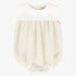 Textured Collar Romper - Cream