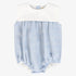 Textured Collar Romper - Light Blue
