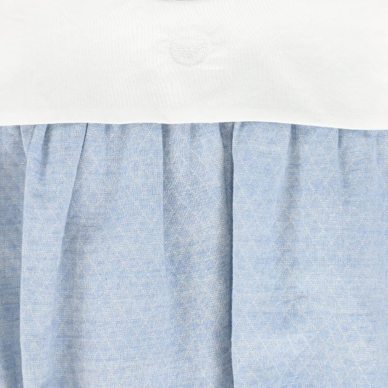 Textured Collar Romper - Light Blue