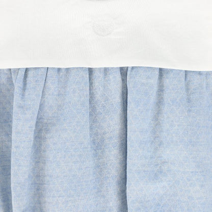 Textured Collar Romper - Light Blue