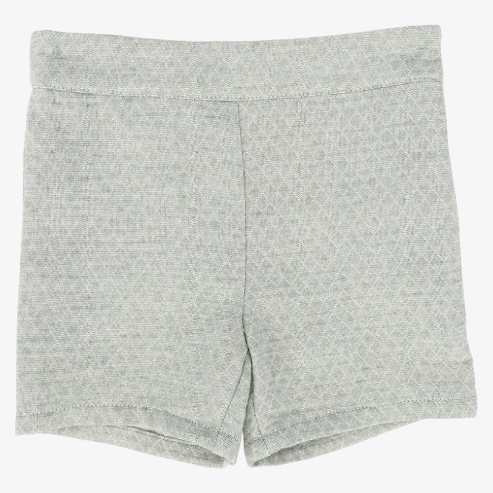 Textured Button Shorts - Green