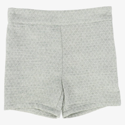 Textured Button Shorts - Green