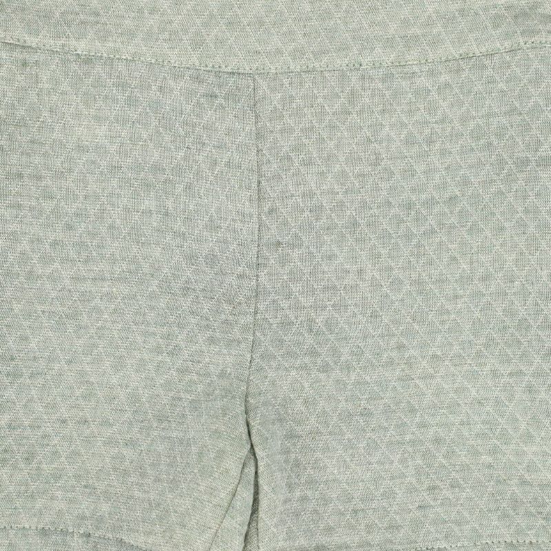 Textured Button Shorts - Green