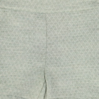 Textured Button Shorts - Green