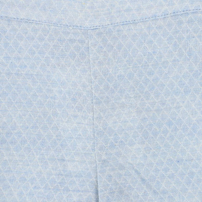 Textured Button Shorts - Light Blue