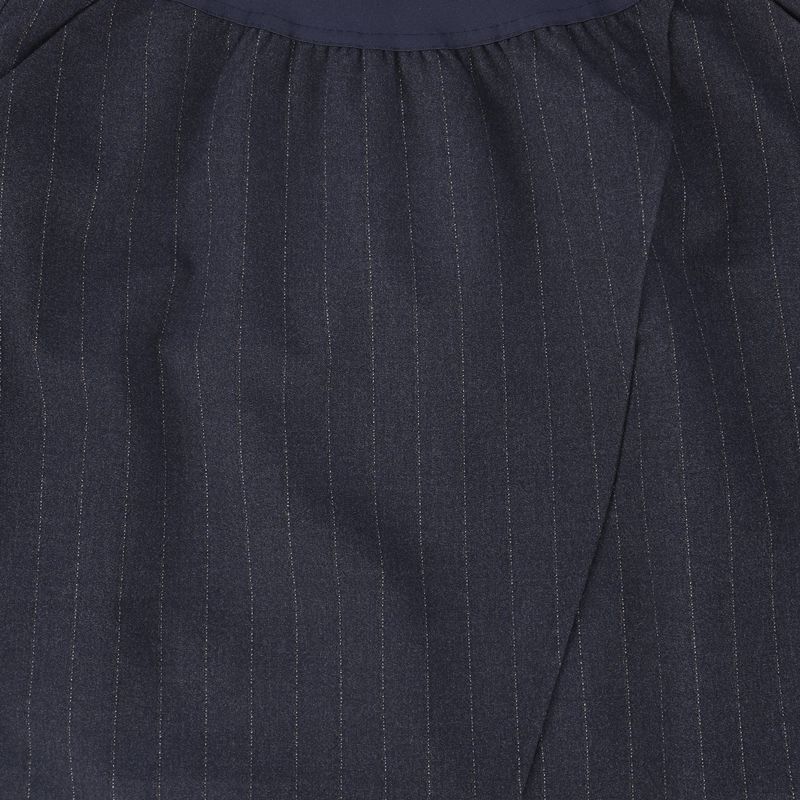 Pinstripe Wool Skirt - Navy