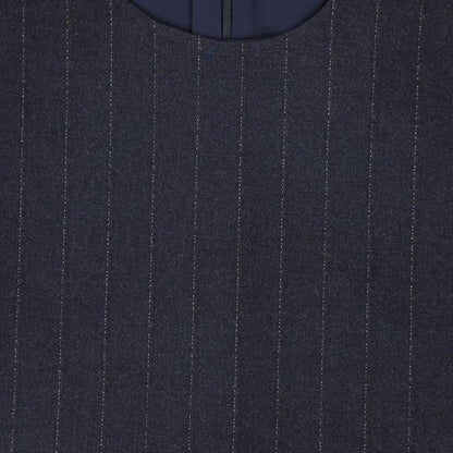 Pinstripe Wool Vest - Navy
