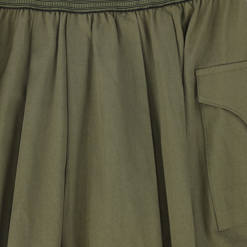 Canvas Cargo Skirt - Green