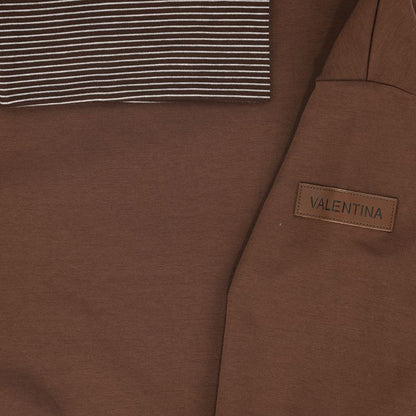 Stripe Turtleneck Sweatshirt - Brown