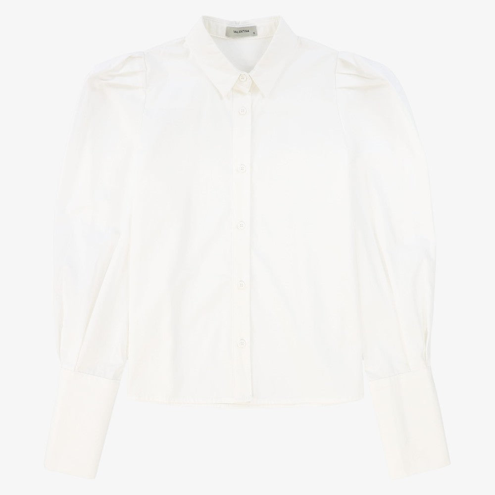 Blouson Button Blouse - White
