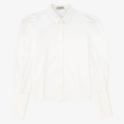 Blouson Button Blouse - White