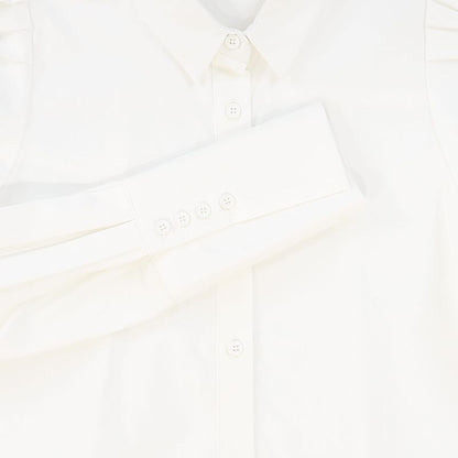 Blouson Button Blouse - White