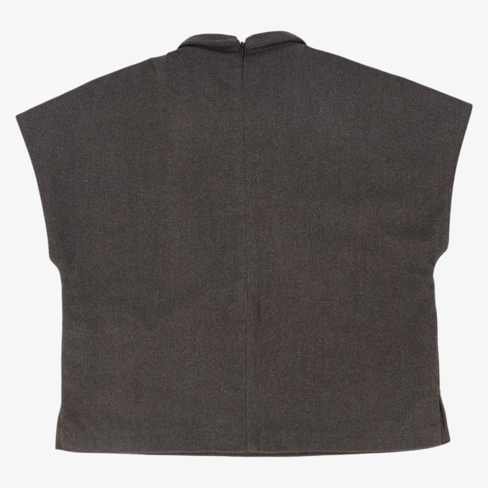 Flower Detail Vest - Brown