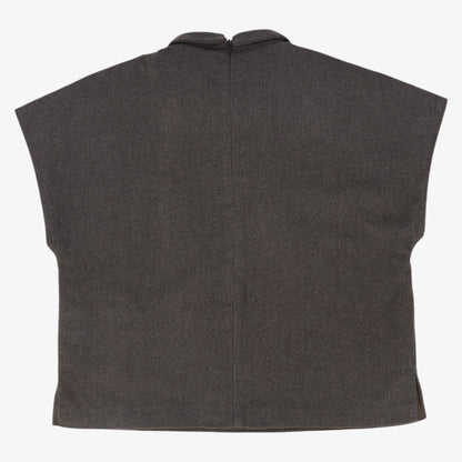 Flower Detail Vest - Brown