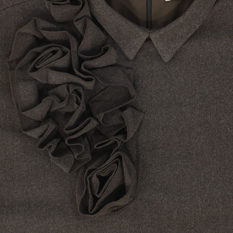 Flower Detail Vest - Brown