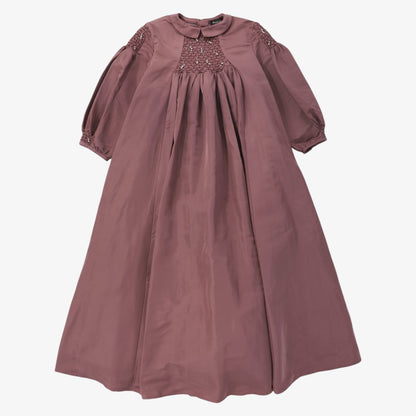 Tafetta Smock Collar Gown - Purple