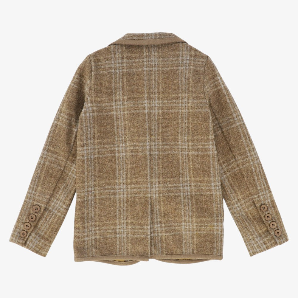 Plaid Blazer - Camel