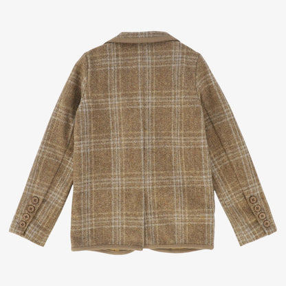 Plaid Blazer - Camel
