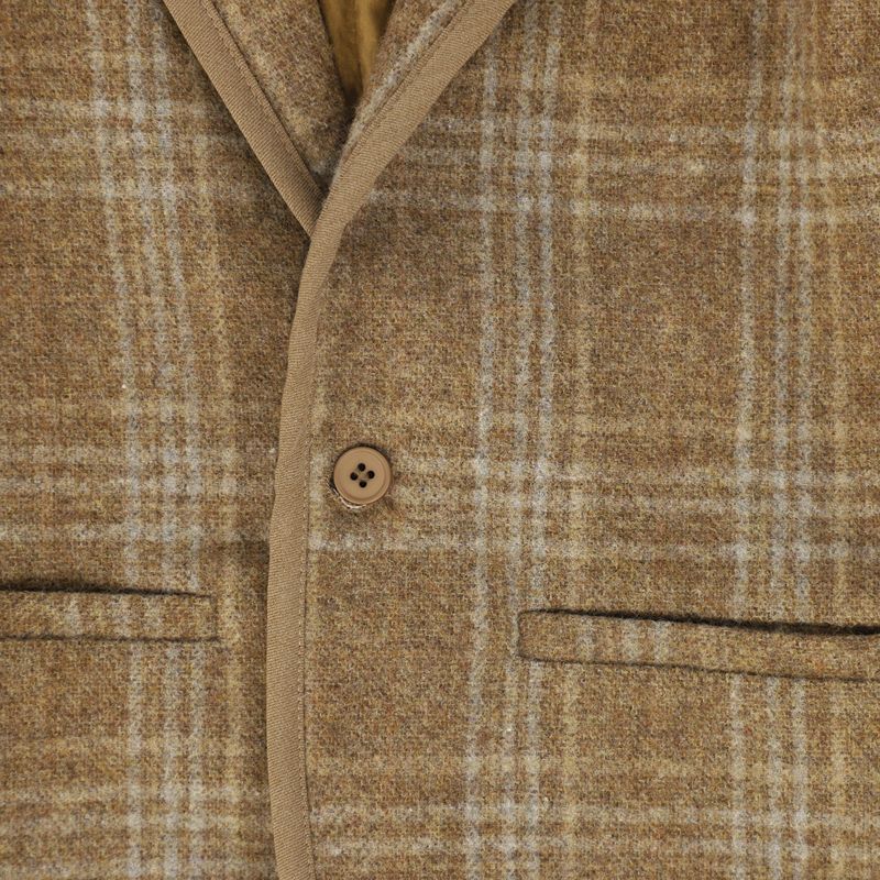 Plaid Blazer - Camel