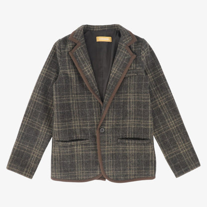 Plaid Blazer - Olive