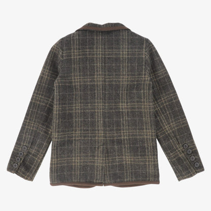 Plaid Blazer - Olive