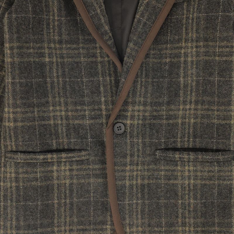 Plaid Blazer - Olive