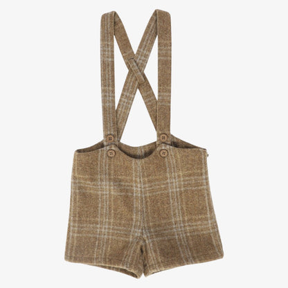 Plaid Overall - Camel