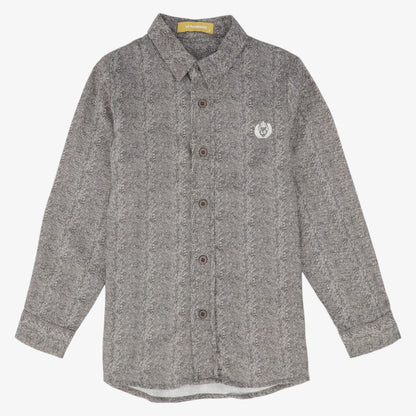 Printed Collar Shirt - Brown