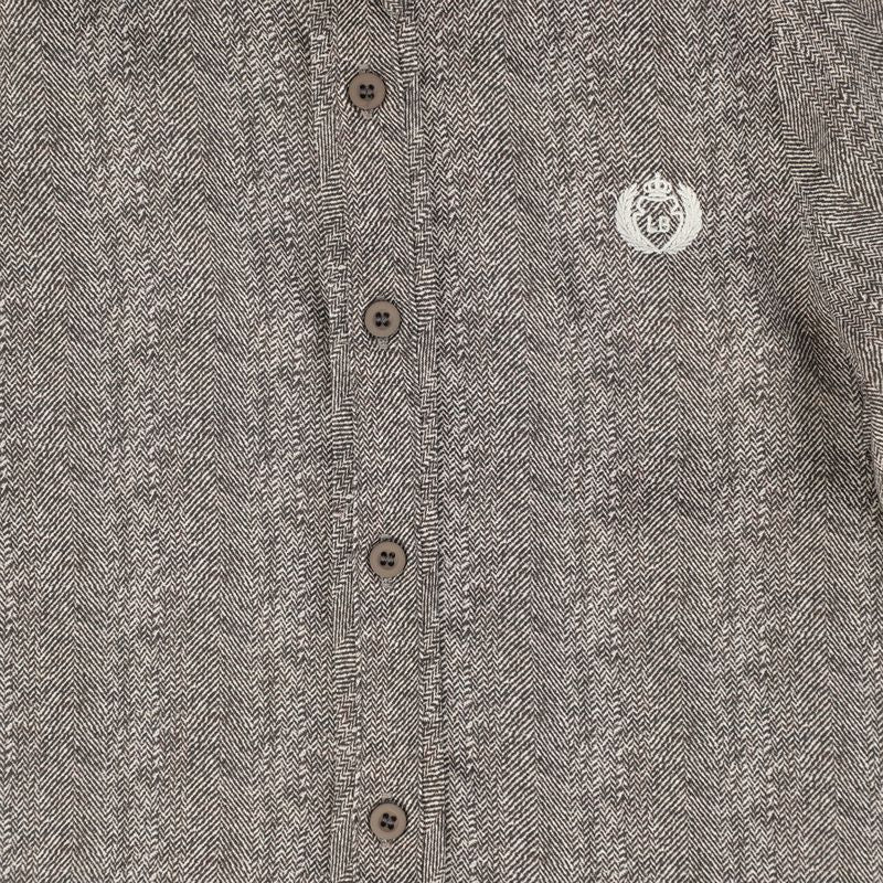 Printed Collar Shirt - Brown
